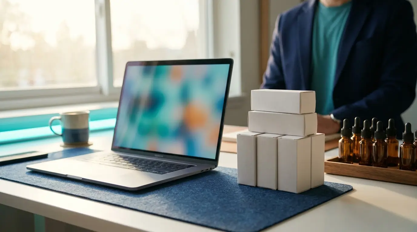 Brand launch — storefront and white-label product boxes